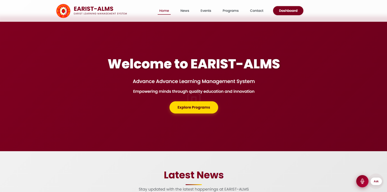 EARIST Learning Management System with AI