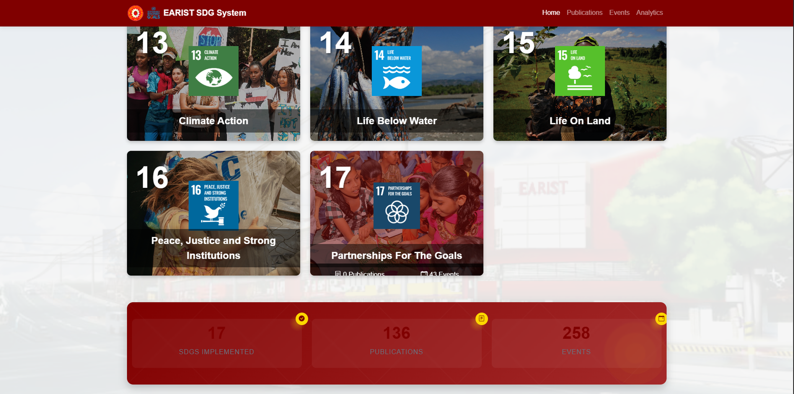 Sustainable Development Goals (SDG) Web System